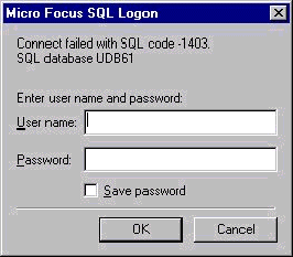 [Micro Focus SQL] ダイアログ・ボックス